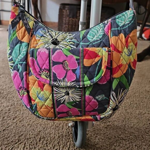 Vera Bradley Clare Jazzy Blooms Handbag Purse Retired pattern - Picture 7 of 10